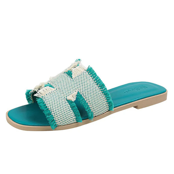 2025 Internet celebrity summer tassel beach flip flops